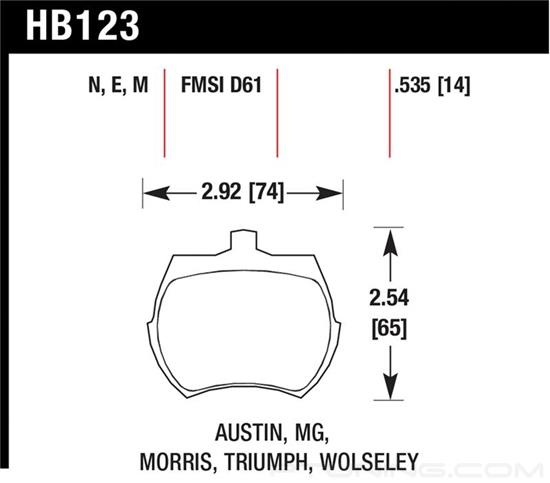 Picture of Motorsports Performance HP Plus Compound Front Brake Pads