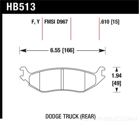 Picture of High Performance Street Rear Brake Pads
