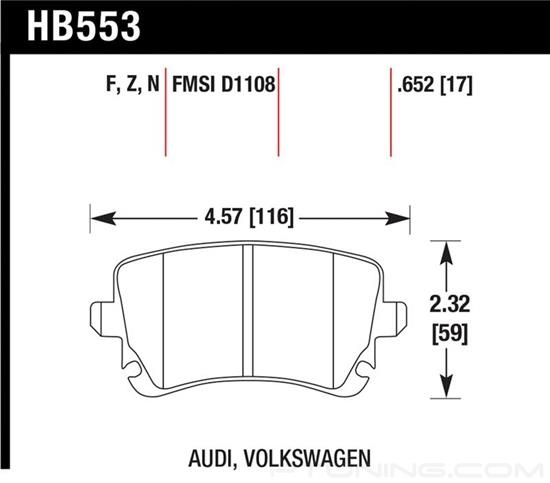 Picture of High Performance Street Rear Brake Pads