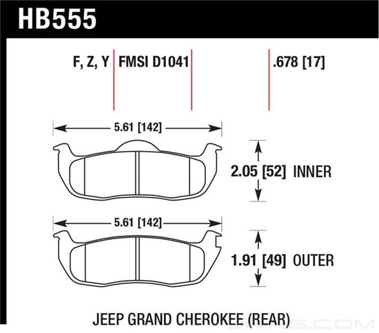 Picture of High Performance Street Rear Brake Pads
