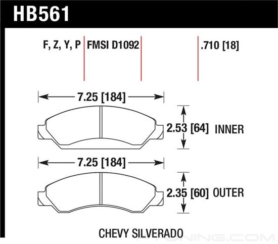 Picture of Performance Ceramic Front Brake Pads