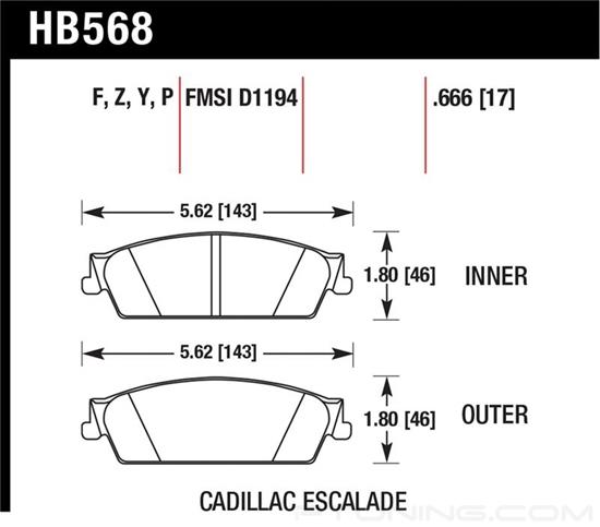 Picture of High Performance Street Rear Brake Pads