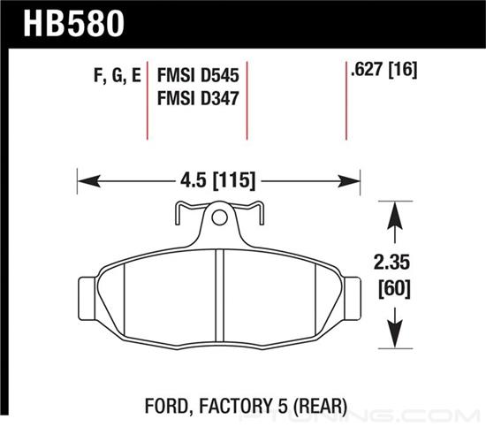 Picture of High Performance Street Rear Brake Pads