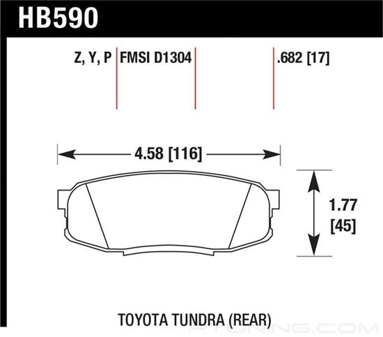 Picture of Performance Ceramic Rear Brake Pads