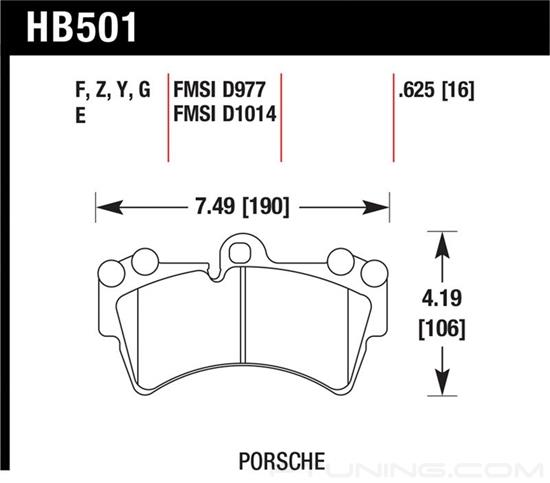 Picture of Motorsports Performance DTC-60 Compound Front Brake Pads