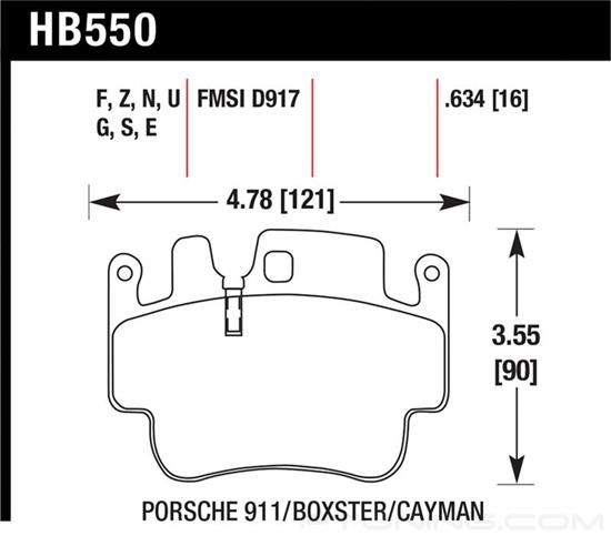 Picture of Motorsports Performance DTC-70 Compound Front Brake Pads