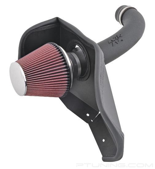 Picture of FIPK Generation II Black Composite Cold Air Intake System with Red Filter and Heat Shield