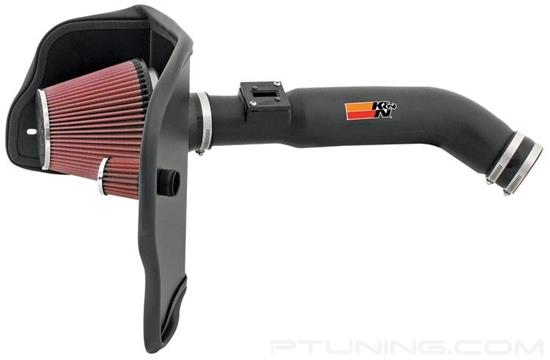 Picture of AirCharger Black Composite Cold Air Intake System with Red Filter