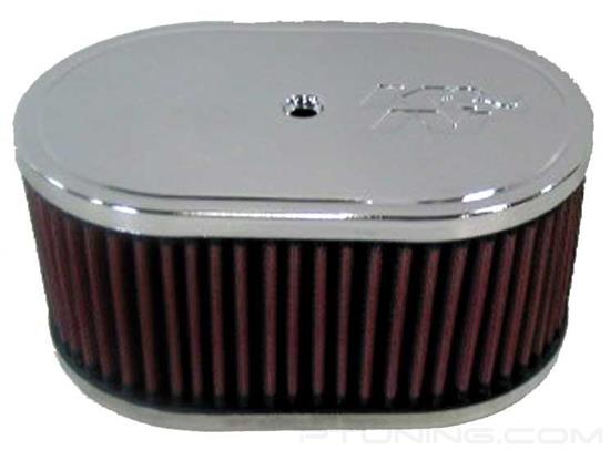 Picture of Custom Racing Oval Red Air Cleaner Assembly for 2BBL and 4BBL Carburetors (1.97" ID)