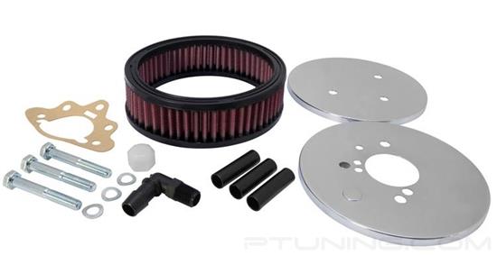 Picture of Custom Racing Round Red Air Cleaner Assembly for 2BBL and 4BBL Carburetors (2.406" ID)