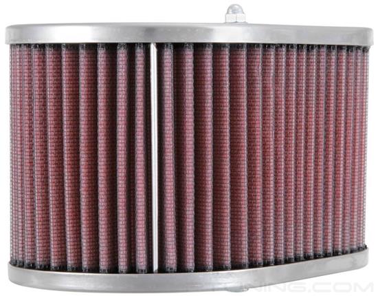 Picture of Custom Racing Oval Red Air Cleaner Assembly for 2BBL and 4BBL Carburetors (2" ID)