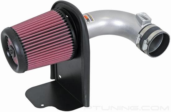 Picture of Typhoon Aluminum Silver Cold Air Intake System with Red Filter