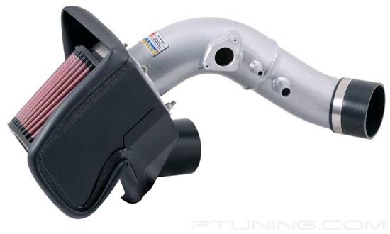Picture of Typhoon Aluminum Silver Cold Air Intake System with Red Filter