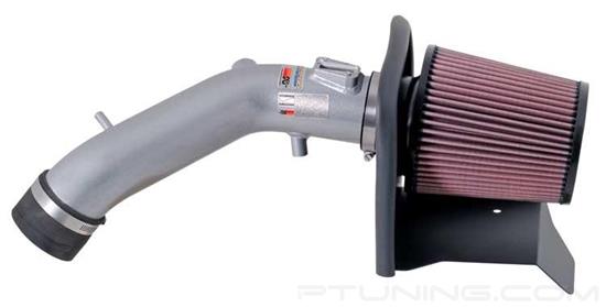 Picture of Typhoon Aluminum Silver Cold Air Intake System with Red Filter