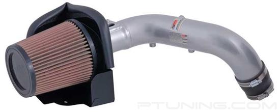Picture of Typhoon Aluminum Silver Cold Air Intake System with Red Filter