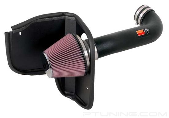 Picture of FIPK Generation II Black Composite Cold Air Intake System with Red Filter and Heat Shield