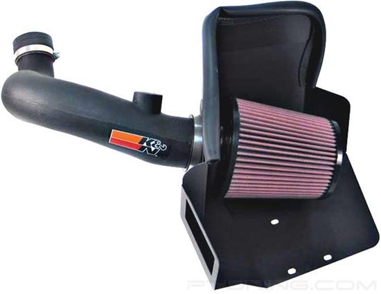 Picture of FIPK Generation II Black Composite Cold Air Intake System with Red Filter and Heat Shield