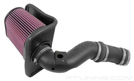 Picture of FIPK Generation II Black Composite Cold Air Intake System with Red Filter and Heat Shield