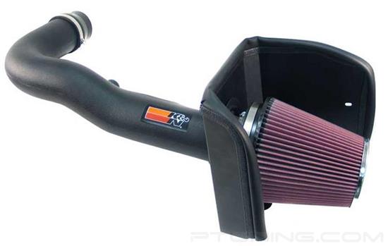 Picture of FIPK Generation II Black Composite Cold Air Intake System with Red Filter and Heat Shield