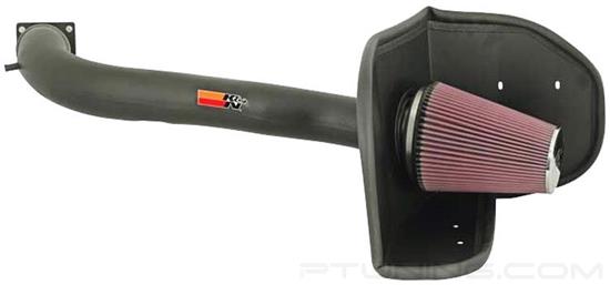 Picture of FIPK Generation II Black Composite Cold Air Intake System with Red Filter and Heat Shield