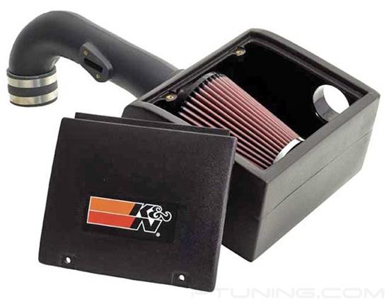 Picture of FIPK Generation II Black Composite Cold Air Intake System with Red Filter and Heat Shield