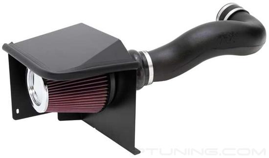 Picture of FIPK Generation II Black Composite Cold Air Intake System with Red Filter and Heat Shield