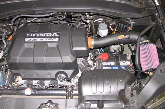 Picture of FIPK Generation II Black Composite Cold Air Intake System with Red Filter and Heat Shield