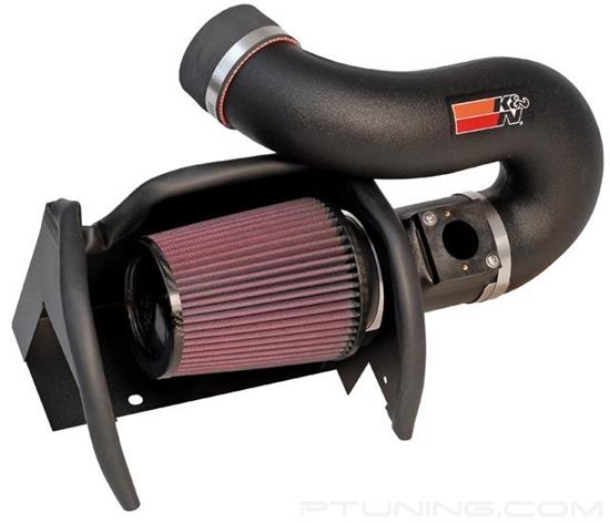 Picture of FIPK Generation II Black Composite Cold Air Intake System with Red Filter and Heat Shield