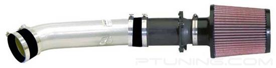 Picture of Typhoon Aluminum Silver Short Ram Air Intake System with Red Filter