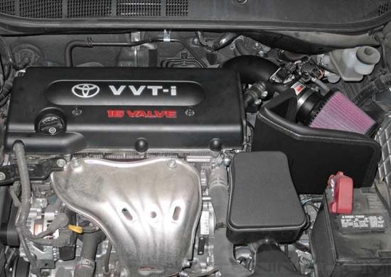 Picture of Typhoon Aluminum Textured Black Cold Air Intake System with Red Filter