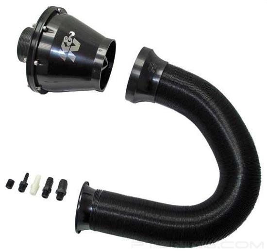 Picture of Apollo CIS Flex Hose Flat Black Cold Air Intake System with Red Filter