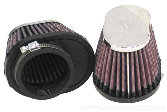 Picture of Powersport Oval Tapered Red Air Filter (2.125" F x 4" BOL x 3" BOW x 3" TOL x 2" TOW x 2.75" H)