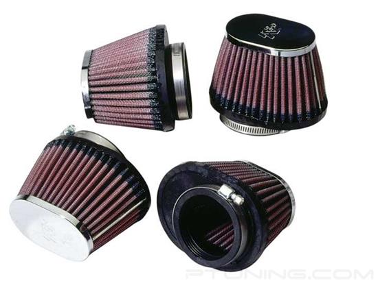Picture of Powersport Oval Tapered Red Air Filter (2.125" F x 4" BOL x 3" BOW x 3" TOL x 2" TOW x 2.75" H)