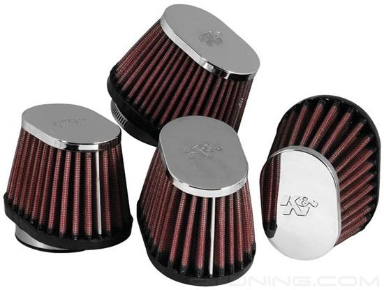 Picture of Powersport Oval Tapered Red Air Filter (2" F x 4" BOL x 3" BOW x 3" TOL x 2" TOW x 2.75" H)