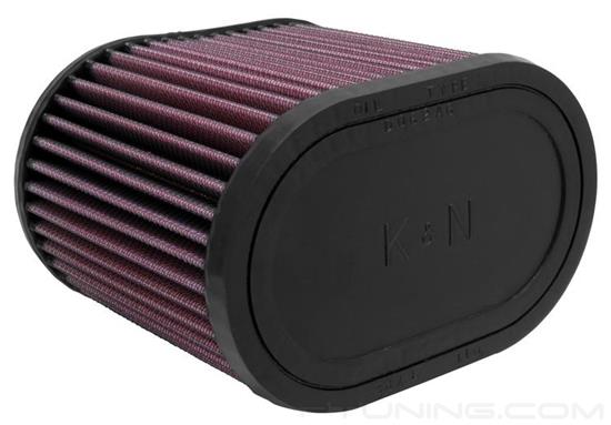 Picture of Oval Straight Red Air Filter (2.75" F x 6.25" BOL x 4" BOW x 6.25" TOL x 4" TOW x 5" H)