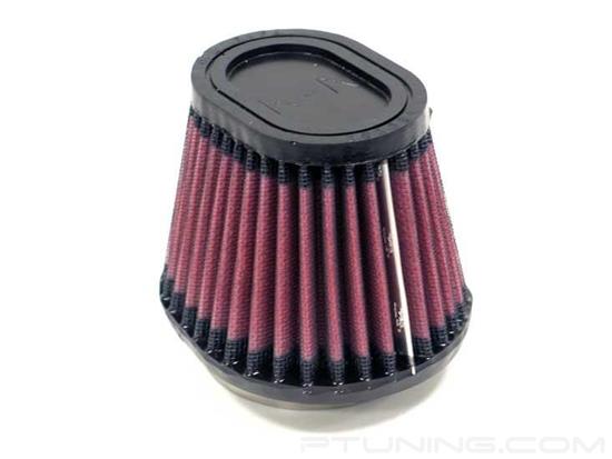 Picture of Oval Tapered Red Air Filter (2.438" F x 4.5" BOL x 3.75" BOW x 3.5" TOL x 2.5" TOW x 3.5" H)