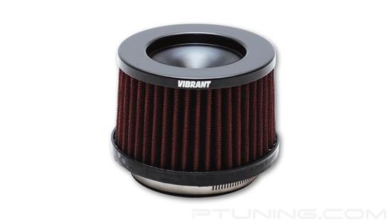 Picture of The Classic Performance Cone Red Air Filter with Black Cap (4.75" OD Cone, 3-5/8" Tall, 3" ID Inlet)