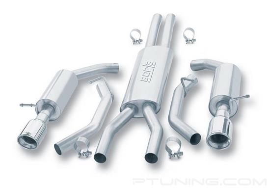 Picture of Touring Stainless Steel Cat-Back Exhaust System with Split Rear Exit