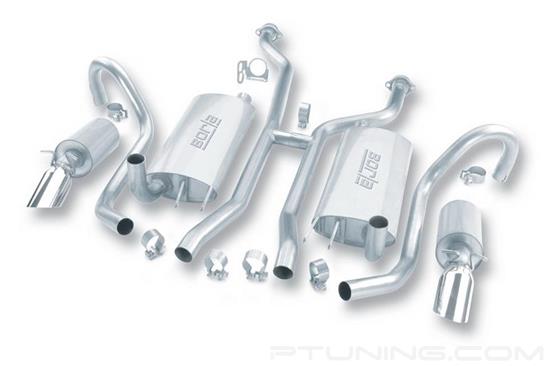 Picture of Touring Stainless Steel Cat-Back Exhaust System with Split Rear Exit
