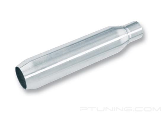 Picture of XR-1 Stainless Steel Round Racing Bullet Exhaust Muffler (2.5" Center ID, 2.5" Center OD, 14" Length)