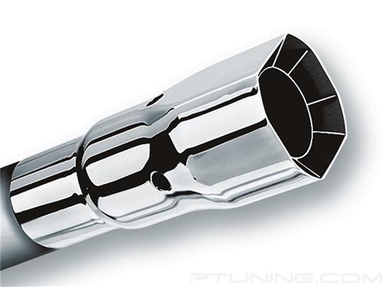 Picture of Stainless Steel Square Intercooled Straight Cut Clamp-On Polished Exhaust Tip (2.25" Inlet, 6" Length)