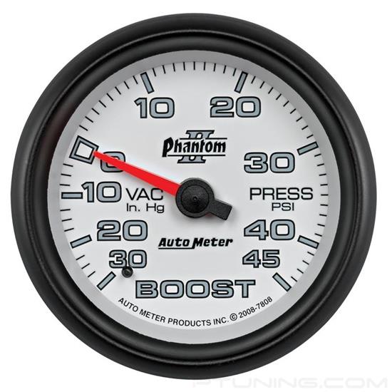 Picture of Phantom II Series 2-5/8" Boost/Vacuum Gauge, 30 In Hg/45 PSI