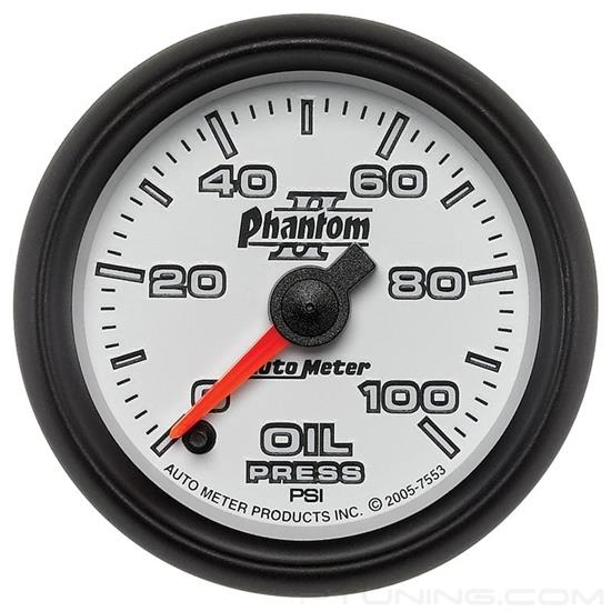 Picture of Phantom II Series 2-5/8" Oil Pressure Gauge, 0-100 PSI
