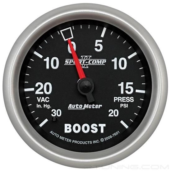 Picture of Sport-Comp II Series 2-5/8" Boost/Vacuum Gauge, 30 In Hg/20 PSI