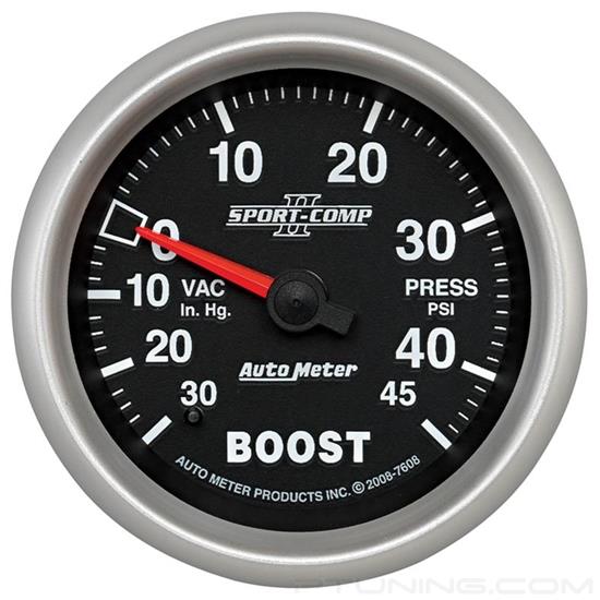 Picture of Sport-Comp II Series 2-5/8" Boost/Vacuum Gauge, 30 In Hg/45 PSI
