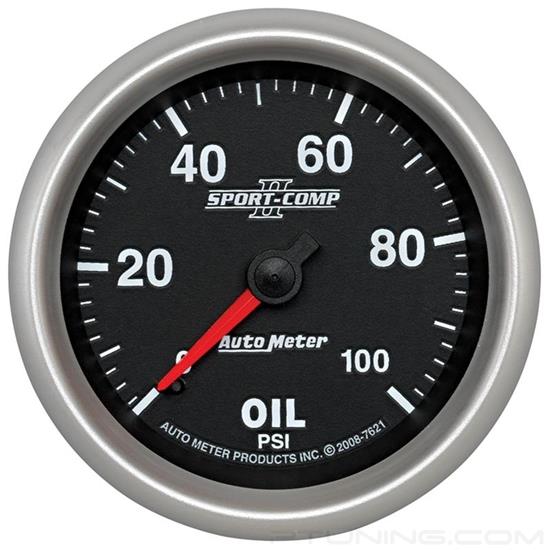 Picture of Sport-Comp II Series 2-5/8" Oil Pressure Gauge, 0-100 PSI