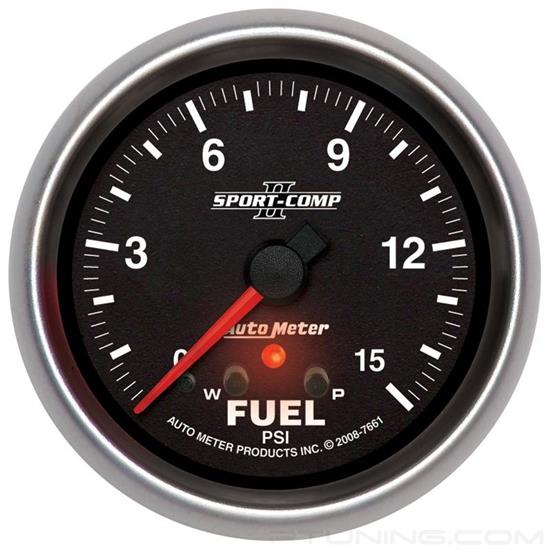 Picture of Sport-Comp II Series 2-5/8" Fuel Pressure Gauge, 0-15 PSI