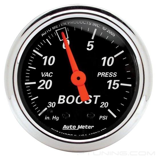 Picture of Designer Black Series 2-1/16" Boost/Vacuum Gauge, 30 In Hg/20 PSI