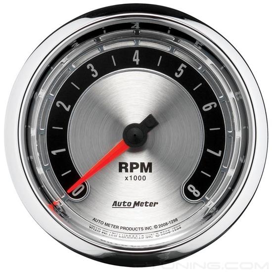 Picture of American Muscle Series 3-3/8" In-Dash Tachometer Gauge, 0-8,000 RPM