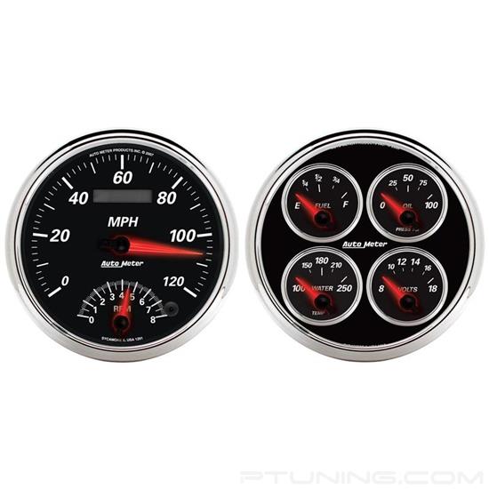 Picture of Designer Black II Series 5" Quad and Tachometer/Speedometer Gauge